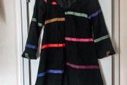 Sonia Rykiel signature multi colour stripe black dress