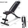 Adjustable Weight Bench, Multifunctional Weight Bench, Folding Fitness Bench for Strength Training at Home, with Flat Decline for Full Body Training (FREE POSTAGE) Image 4