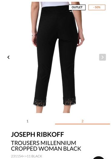JOSEPH RIBKOFF Guipure Lace Cropped Trousers