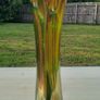 Fenton  Iridescent Green Glass  Vase Image 2