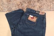 mens jeans life and limb dark wash navy straight fit Size W 52 L 32 RRP 65