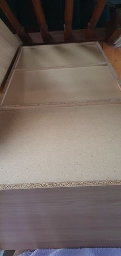 wooden shelves
