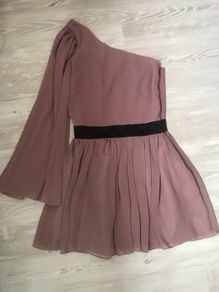 Lipsy one shoulder mauve dress size 6/8