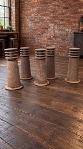 Heavy cast iron bollards/lights