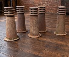 Heavy cast iron bollards/lights