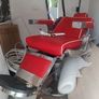 Beautiful red vintage Barbers chair with white piping Image 2