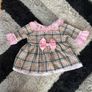 Tailor made Burberry style dress 0-3 months Image 2