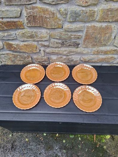 6 vintage fire king sides plates postage possible