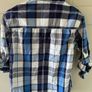 Blue white navy long sleeve check shirt 3 years Image 2