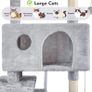 Cat Tree, 151cm Cat Scratching Post Stable Cat Tower for Large Cat, Activity Centre Cat Climbing Tree with 2 Cat House, Hammock, 4 Sisal Posts, Ladder, and Rest Place for Indoor Cat (FREE POSTAGE) Image 2