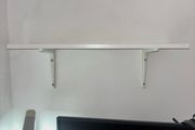 Ikea White Shelf with Brackets