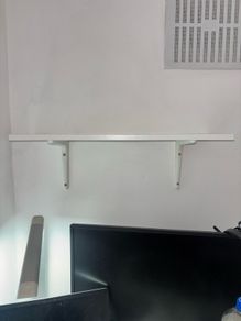 Ikea White Shelf with Brackets