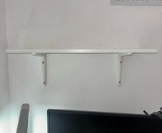 Ikea White Shelf with Brackets