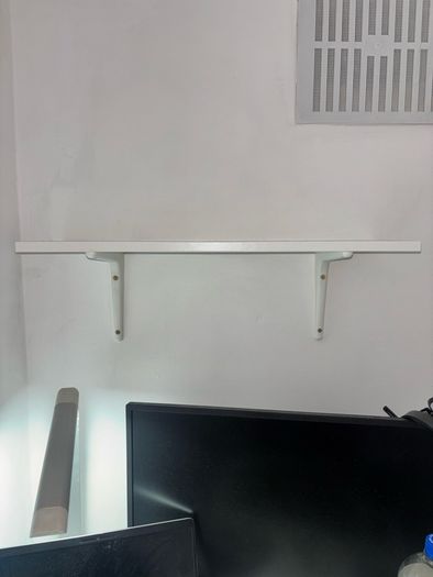 Ikea White Shelf with Brackets