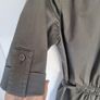 Khaki Midi Reiss Cotton Shirt Dress, Size 14 Image 3
