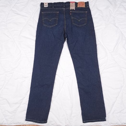 Levi's Dark Wash Indigo Navy Blue 511 Slim Straight Leg Jeans W42/L34