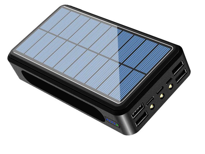 Solar Power Qi Wireless 20000mAh Powerbank Solar External Battery 4USB Ports Portable Phone Charger Fast Charging