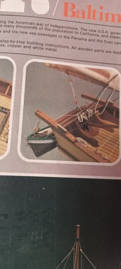 Antique Harvey 1847 Baltimore Clipper Model ship kit