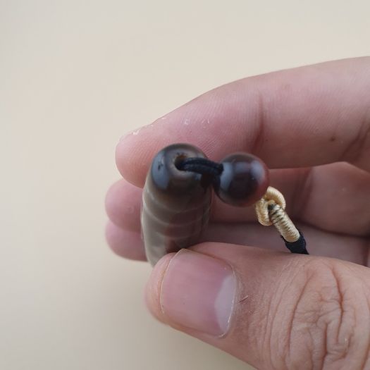 Vintage 5 Eyes Himalayan Tibetan Agate Dzi Bead Amulet
