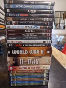 Military and War Documentary DVD Collection Bundle World War 1 & 2 Hitler Auschwitz Nazis D-Day Stalin Etc