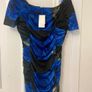 Quiz Curve Black and blue Floral Dress size 16 Image 4