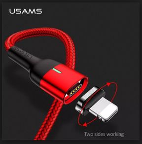 Magnetic Cable for iPhone xiaomi Huawei USAMS 3A Fast Charging Magnet USB Cable Micro USB Type C cable Magnet Charger&Data Sync