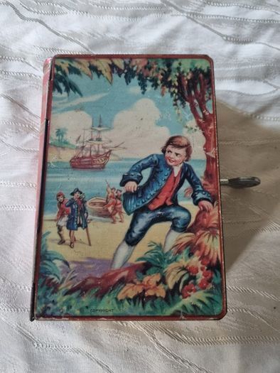 Treasure Island, tin money box