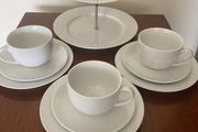 Timeless White Porcelain Tea for 3 Setting