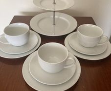 White Porcelain Tea for 3 Setting