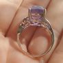 Vintage 925 Cocktail Ring with Large Amethyst. Image 9