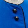 Electric blue ladies blazer with black button and trim detail size M/L Postage included Image 2