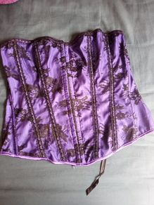 Black/purple corset top