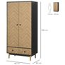 Double Wardrobe with Drawers 90 x 50 x 190 cm Image 2