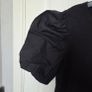 Puff sleeves Black Top size 10 Image 2
