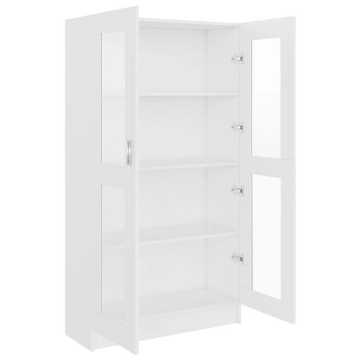 Vitrine Cabinet White 82.5x30.5x150 cm Chipboard