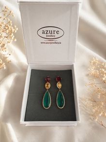 Elegant Multicolour Drop Earrings Luxury Statement Jewellery by azure