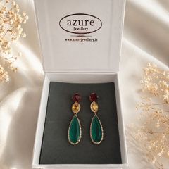 Elegant Multicolour Drop Earrings Luxury Statement Jewellery by azure