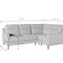 Grey L Shaped Leather Couch Image 4