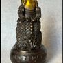 Chinese Guardian Lion - Bronze, Gold Accents Image 5