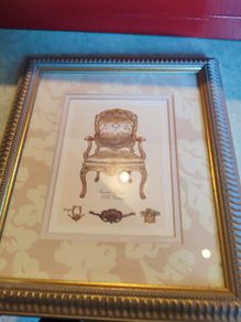 Xviii Century Style Chair Prints With Gold Frame.