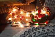 santa with sleigh light up decoration