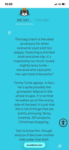 New JELLYCAT Timmy Turtle Bag Charm