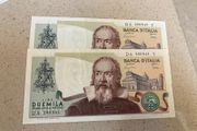 Italy 2000 Lire Galileo consecutive numbers uncirculated