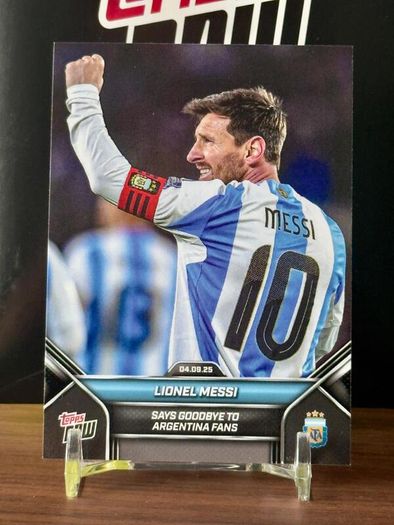 Lionel Messi Says Goodbye to Fans - 2024-25 Argentina Topps NOW - Card 2