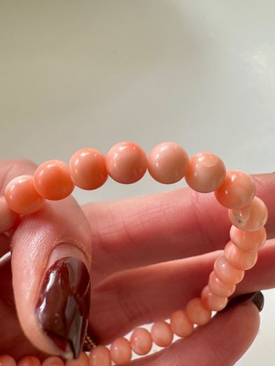 Pink coral bracelet