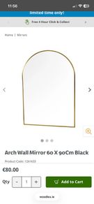 Matte black Woodies mirror
