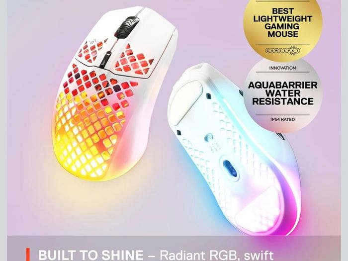 SteelSeries Aerox 3 Wireless mouse (Gen 1 - snow)