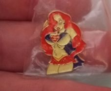 Jessica rabbit rare pin. superman costume