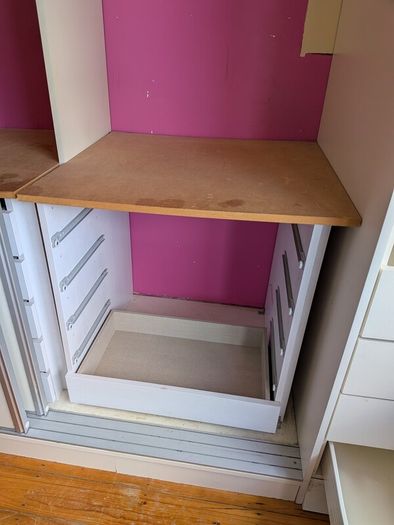 3 X sliderobe doors + rail + interior/timber