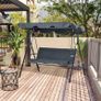 Outsunny 3-Person Porch Swing with Stand, Outdoor Swing for Patio Porch with Adjustable Tilt Canopy & Comfortable Swing Bench-Style Seat, Steel Frame (FREE POSTAGE) Image 10